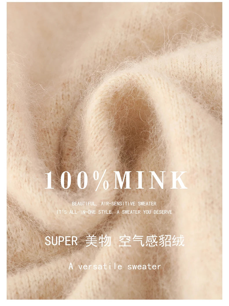 Mink Cashmere Midi Skirt For Women In Autumn And Winter, Mid Length, High Waist, Slimming, Knitted Versatile, Hip Hugging Skirts RT220