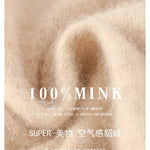 Mink Cashmere Midi Skirt For Women In Autumn And Winter, Mid Length, High Waist, Slimming, Knitted Versatile, Hip Hugging Skirts RT220