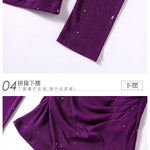 New Spring Women's T-Shirt Cross V-Neck Solid Color Bright Powder Slim Long-Sleeved Mesh Tops Elastic Bottoming Shirt RT220