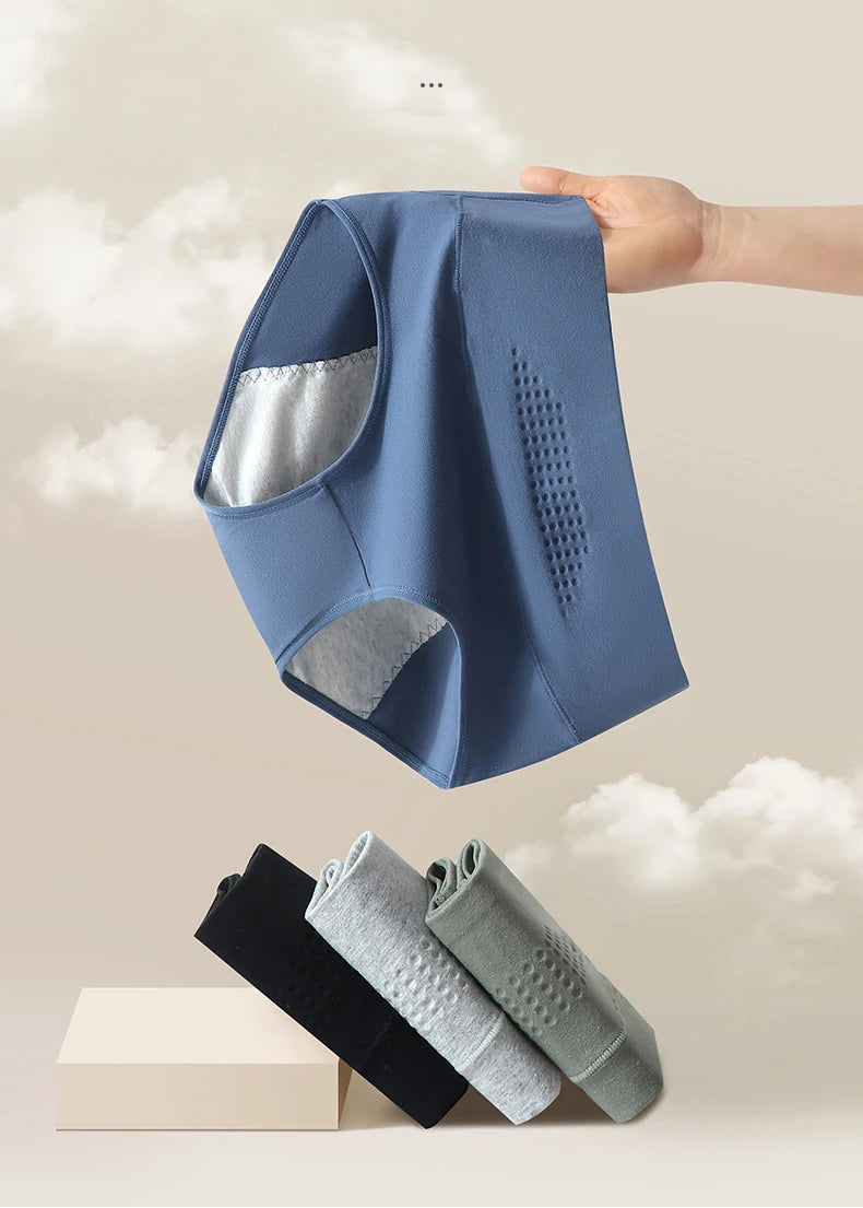 High Waist Leak Proof Menstrual  Women's Panties Widen Period Pants Physiological Underwear Cotton Plus Size L-4XL Female Briefs RT220