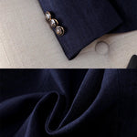 Women Pant Suit Office Ladies Female Business Work Wear 2 Piece Set Black Blue Striped Formal Blazer Jacket And Trouser RT220