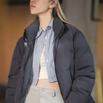 Maden Women Down Jacket Autumn Winter 90% White Duck Down Thickened and Warm Stand Collar Outerwear Coat Windproof Jacket RT220