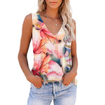 Summer Tie Dye 3D Print Tank Tops Women V-Neck Sleeveless Camisoles Off Shoulder Vest Woman Y2k Top Streetwear Female Clothing RT220