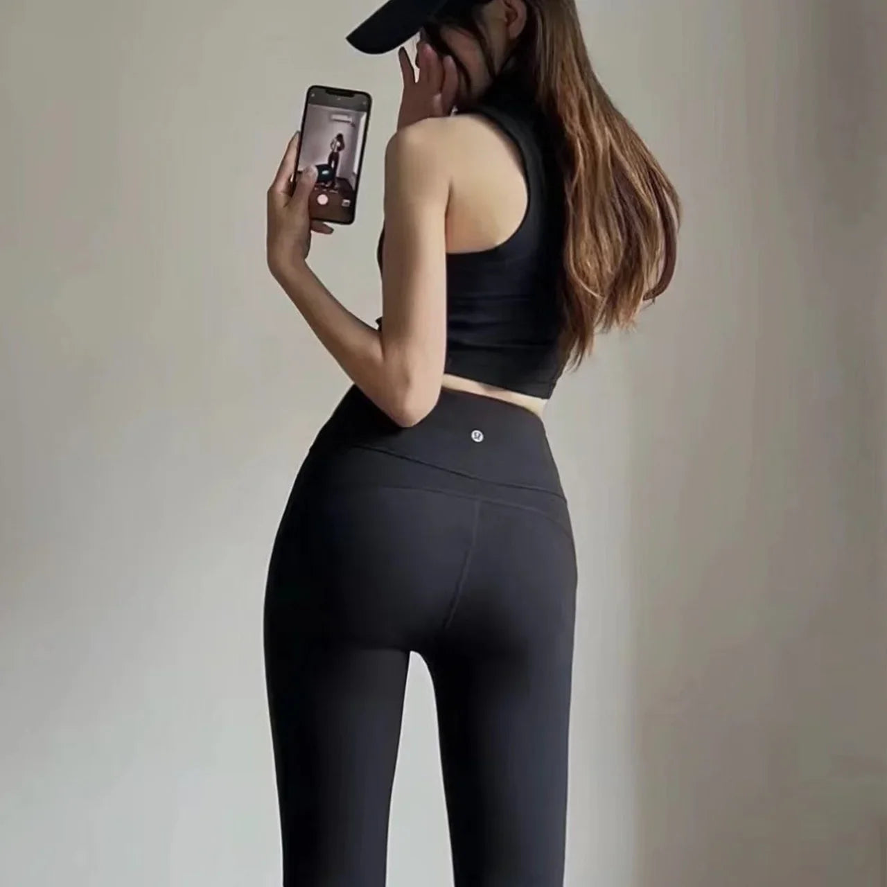 Outer Wear Women's Peach Hip Flare Pants Slim Yoga Pants Solid Color High-waisted Antibacterial Hundred Bottoms RT220