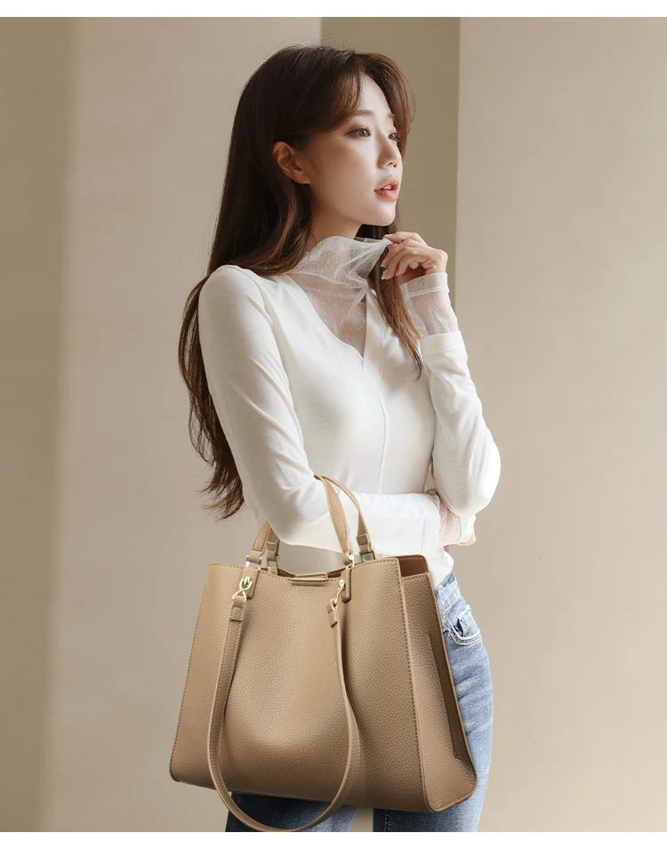 Genuine Brand Luxury Designer Women Bags High Quality Leather Shoulder Crossbody Messenger Tote Bag Large Handbag Purses RT220