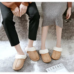 Winter Women Slippers Furry Home Floor Shoes Warm Indoor Slides Men Bedroom Slippers Plush Couples Footwear Soft Non-slip Shoes RT220