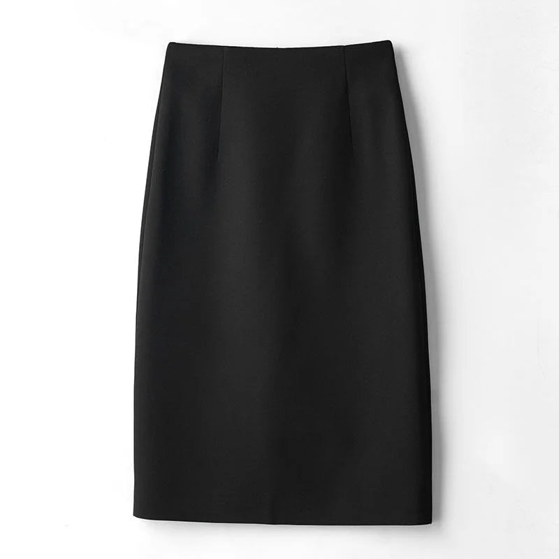 Office Lady Fashion Slim Solid Skirt Koreon Clothing Spring Summer Streetwear New High Waist Elegant Straight Midi Casual Skirts RT220