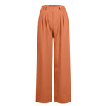 2024 New Pantalones De Mujer Women's Wide Leg Pants Elastic High Waisted Knit Casual Palazzo Pants Trousers With Pockets RT220