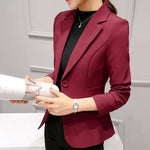 Blazers for Women Notched Blazers for Women New Single Button Slim Chic Suits Office Ladies Long Sleeve Elegant Casual Blazer RT220
