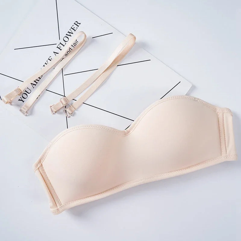 Women Invisible Bra Strapless Bralette 1/2 Cup Women's Underwear Female Seamless Party Wedding Bras Sexy Lingerie New RT220