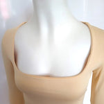 Sexy Solid Color Square Collar Elastic Slim T Shirt Women Long Sleeves Bottoming Shirt Ladies Tee Shirt Tops Camisetas Mujer RT220