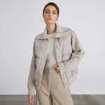 BC930 100% wool and white goose down spliced down jackets for women of high quality from luxury brands coats RT220