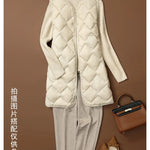 Women Sleeveless X-long Ultra Light Down Jackets 2024 New Arrivals Autumn Winter Korean Fashion V-neck Liner Vest Down Coats 3XL RT220