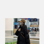 ITOOLIN Women oversize Loose Coat Zipper Pockets Down Coat Turtleneck Thicken Long Coat Casual Parkas Women 2023 Autumn Winter RT220