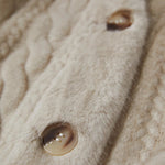 Women Fur Cardigan Thickened Long2025Spring And Autumn V-neck Jacket Female Loose Simple Leisure With Buttons Faux Fur Mink Coat RT220