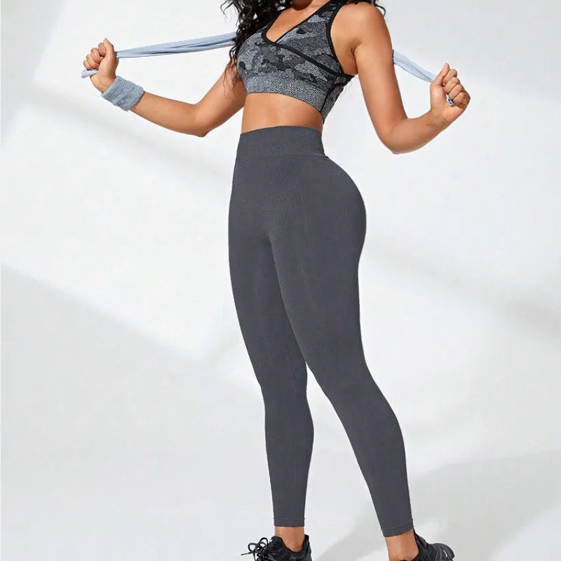 Women's Seamless Yoga Leggings High-Waisted Butt-Lifting Workout Leggings for Running Gym & Training  Activewear Slim Tights RT220