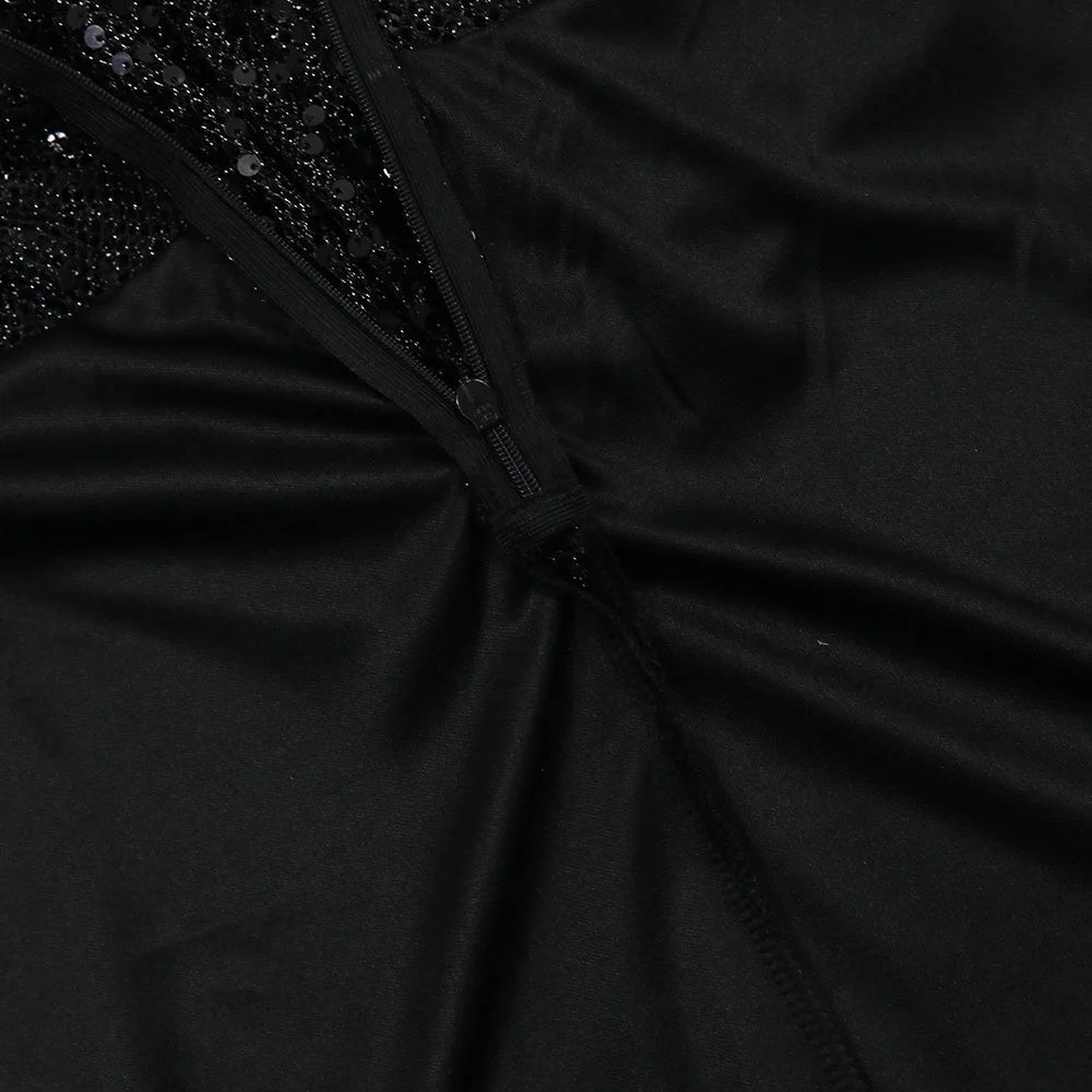 Long Dresses With Sleeves Strapless Sequin Womens Dresses See-through Elegant Party Evening Dress Birthday Prom Maxi Dress XSY22 RT220