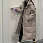 ITOOLIN Women oversize Loose Coat Zipper Pockets Down Coat Turtleneck Thicken Long Coat Casual Parkas Women 2023 Autumn Winter RT220