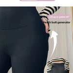 Thickened Black Gold 600g Micro Flared Shark Suit Women's Outerwear High-Waisted Slimming Bell-Bottom Pants High Elasticity RT220