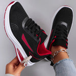 Spring new women's sports shoes, fashionable, breathable, lightweight, non-slip, wear-resistant, casual sports shoes, flat shoes RT220