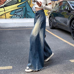 Woman High Waist High Street Wide Leg Jeans Female Loose Designer Pants Girls Fashion Y2k Blue Light Blue Gothic Denim Trousers RT220