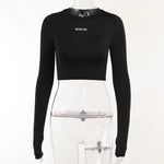 European and American Spring/Summer Round Neck Long Short sleeved 3/4 Shorts Two piece Women's Fashion Sports Versatile Set RT220