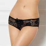 Comeondear Lace Panties Low-waist Underwear Thong Female G String Bandage Plus Size Lingerie Strappy Briefs Crotchless Intimates RT220