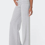 Fold Over Yoga Pants for Women Low Rise Flare Leg Sweatpants Y2k Solid Color Stretchy Loose Gym Lounge Leggings RT220