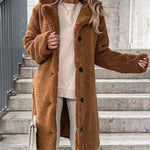 Women Faux Fur Thin Long Coat Warm Autumn Winter Teddy Female Casual Coat Oversized Soft Fluffy Fleece Jackets Overcoat RT220