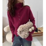 Soft Waxy Cashmere Knit Cardigan European Style Single-Breasted Sweater Long Sleeve Autumn Winter Fashionable Outerwear RT220