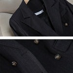 Women Pant Suit Office Ladies Female Business Work Wear 2 Piece Set Black Blue Striped Formal Blazer Jacket And Trouser RT220