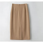 Office Lady Fashion Slim Solid Skirt Koreon Clothing Spring Summer Streetwear New High Waist Elegant Straight Midi Casual Skirts RT220