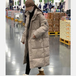 ITOOLIN Women oversize Loose Coat Zipper Pockets Down Coat Turtleneck Thicken Long Coat Casual Parkas Women 2023 Autumn Winter RT220