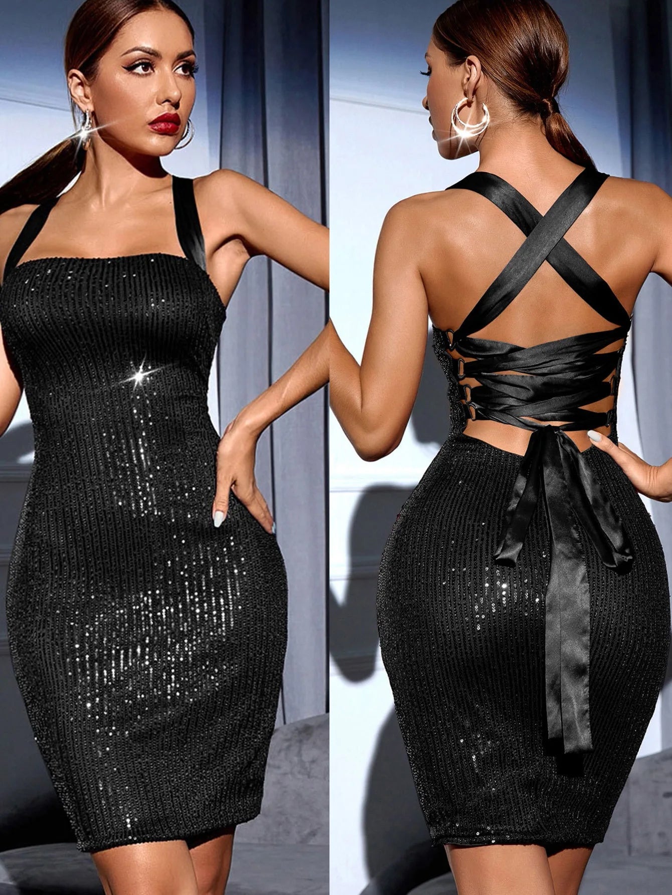 Sexy Irregular Womens Dresses Halter Club Elegant Party Short Summer Dress Woman Clothing Bodycon Evening Prom Dress Vestido X98 RT220