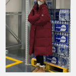 ITOOLIN Women oversize Loose Coat Zipper Pockets Down Coat Turtleneck Thicken Long Coat Casual Parkas Women 2023 Autumn Winter RT220