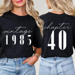 Tshirts for Women Classic 40th Milestone Best Friend Classic T-shirts for Women Vintage 40th Birthday Year RT220
