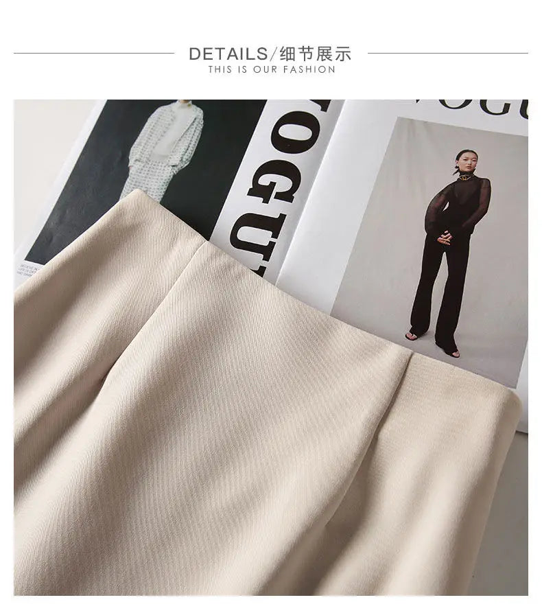 Office Lady Fashion Slim Solid Skirt Koreon Clothing Spring Summer Streetwear New High Waist Elegant Straight Midi Casual Skirts RT220