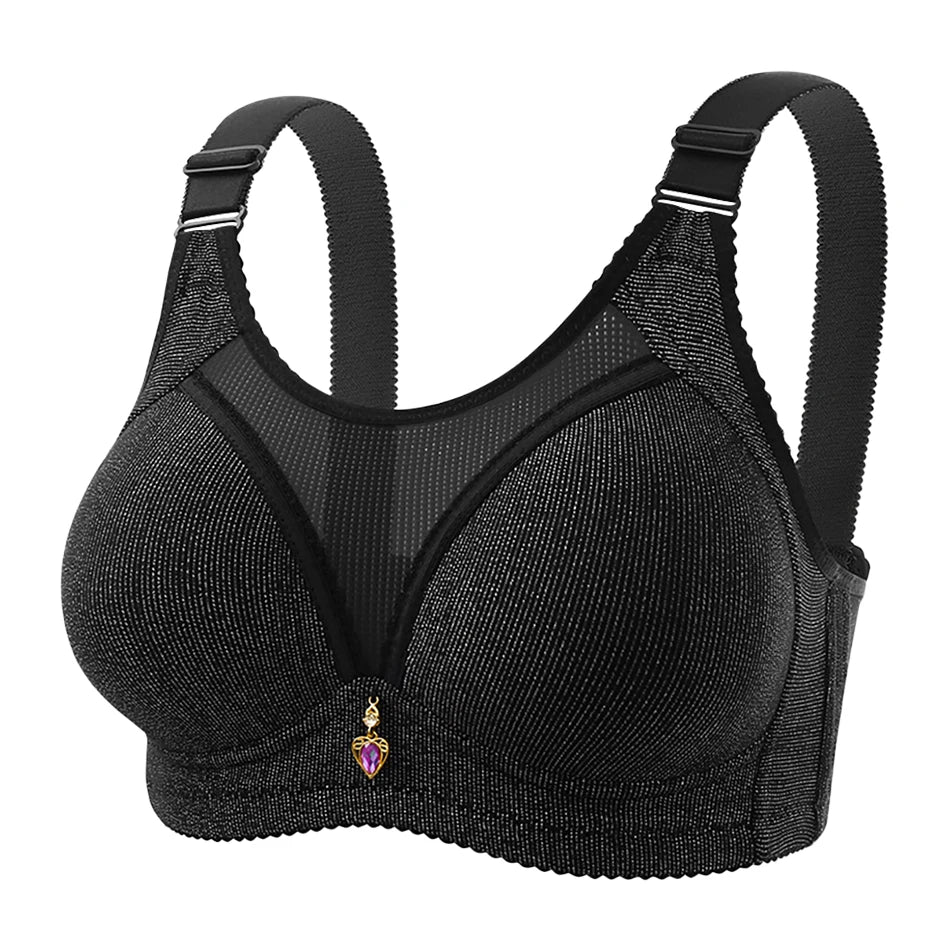 Bra for Women Comfortable Non-slip Push-up Sports Bra with Wide Shoulder Straps Chest Pad for Women Breathable lingerie RT220