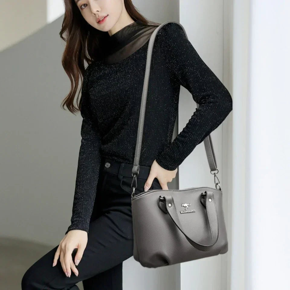 Genuine Soft Leather Shoulder Crossbody Bags for Women Hot sale Luxury Handbag Women Bag Designer Casual Tote Messenger Bag Sac RT220