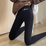 Women Leggings Winter Velvet Thickened Cotton Stretchy Legging High Waist Solid Casual Fleece Warm Tights Pants RT220