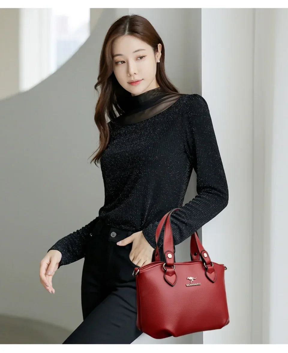 Genuine Soft Leather Shoulder Crossbody Bags for Women Hot sale Luxury Handbag Women Bag Designer Casual Tote Messenger Bag Sac RT220