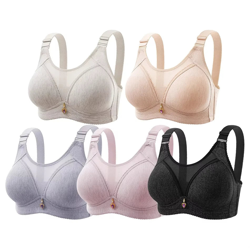 Bra for Women Comfortable Non-slip Push-up Sports Bra with Wide Shoulder Straps Chest Pad for Women Breathable lingerie RT220