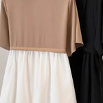 Spliced fake Two-piece Polo Collar Suit Shirt for Women in Summer Loose and Versatile Slim Top RT220