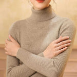 Women Fall Turtleneck Sweater Knitted Soft Pullovers Cashmere Jumpers Basic Soft Sweaters For Women 2025 Autumn Winter RT220