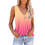 Summer Tie Dye 3D Print Tank Tops Women V-Neck Sleeveless Camisoles Off Shoulder Vest Woman Y2k Top Streetwear Female Clothing RT220