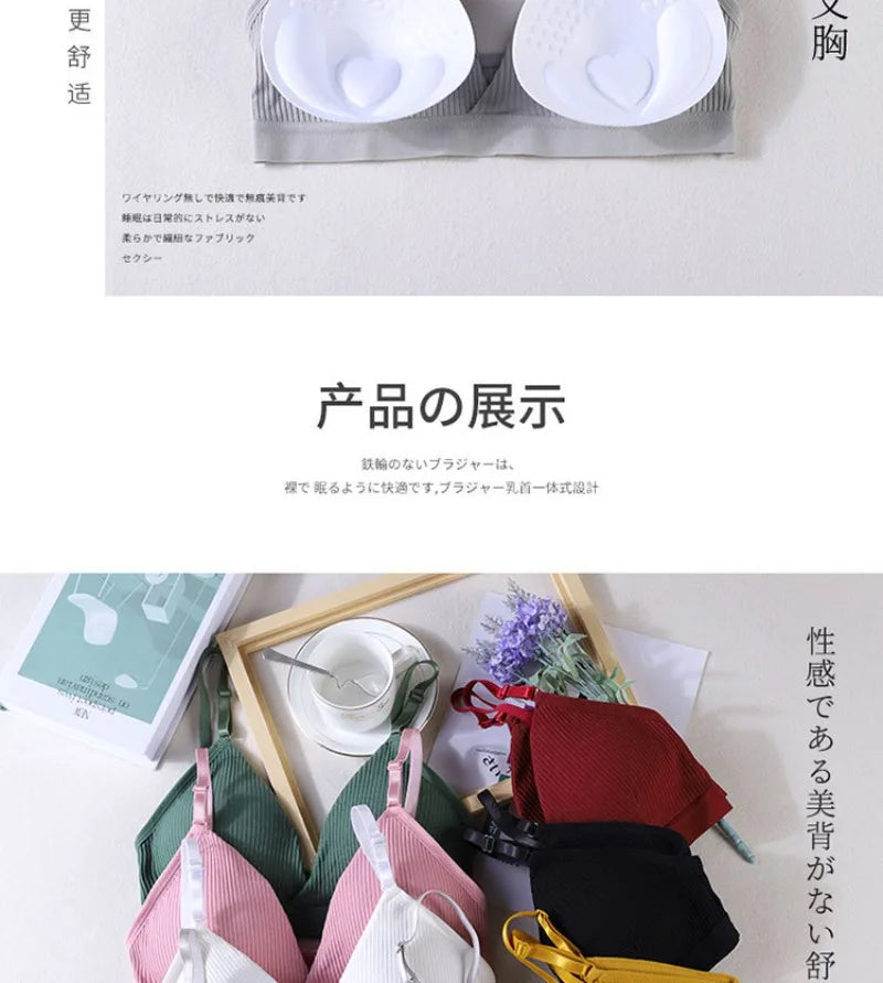 Women Yoga Sports Bras Triangle Cup Underwear Female Breathable Wrapped Tube Top Sexy Beauty Back Adjustable Sling Bra Vest RT220