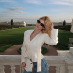 Trendix Elegant Blazer 2 Piece Sets Women V Neck Patchwork Scarf Lace Up Jackets Femme Bodycon Skirt And Commuting Blazers Suits RT220