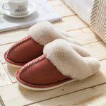 Winter Women Slippers Furry Home Floor Shoes Warm Indoor Slides Men Bedroom Slippers Plush Couples Footwear Soft Non-slip Shoes RT220
