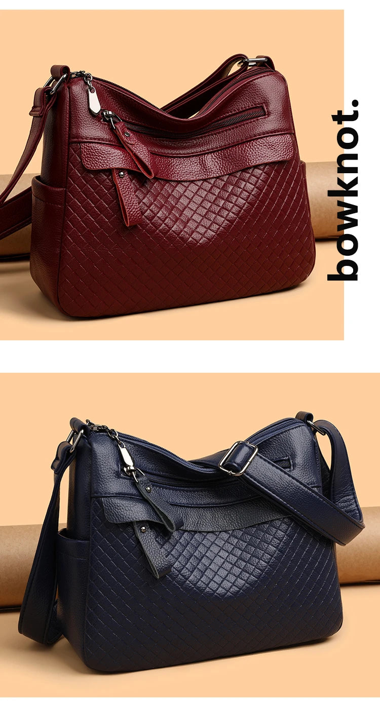 Fashion Women's Brand Trendy Shoulder Bag Leather Crossbody Bag High Quality Women Tote Bags 2024 Large Capacity Female Handbags RT220