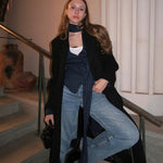 Trendix Elegant Blazer 2 Piece Sets Women V Neck Patchwork Scarf Lace Up Jackets Femme Bodycon Skirt And Commuting Blazers Suits RT220